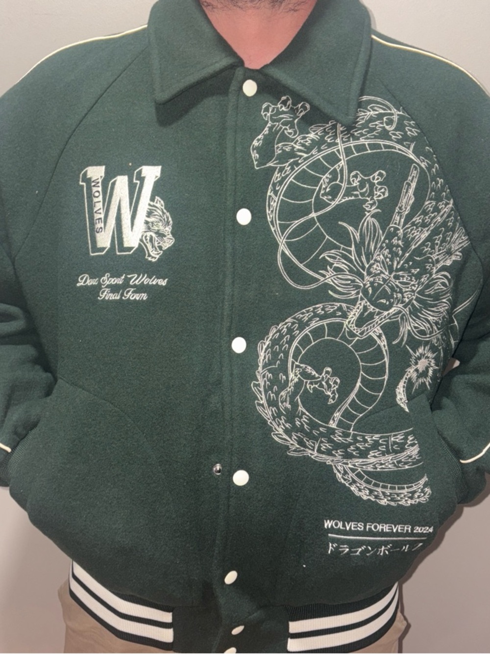 Civil Regime x Dragon Ball Z Varsity Jacket Men’s M NWT